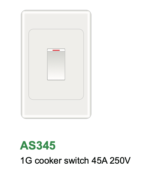 YELE 2000 Series Cooker 1 Gang Switch 45A
