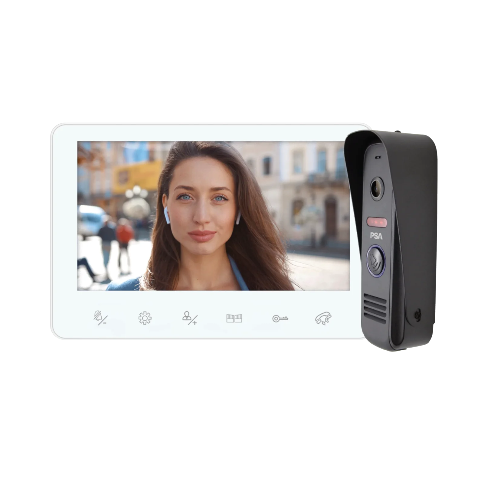 PSA video Intercom system surface door camera with 7" HD monitor