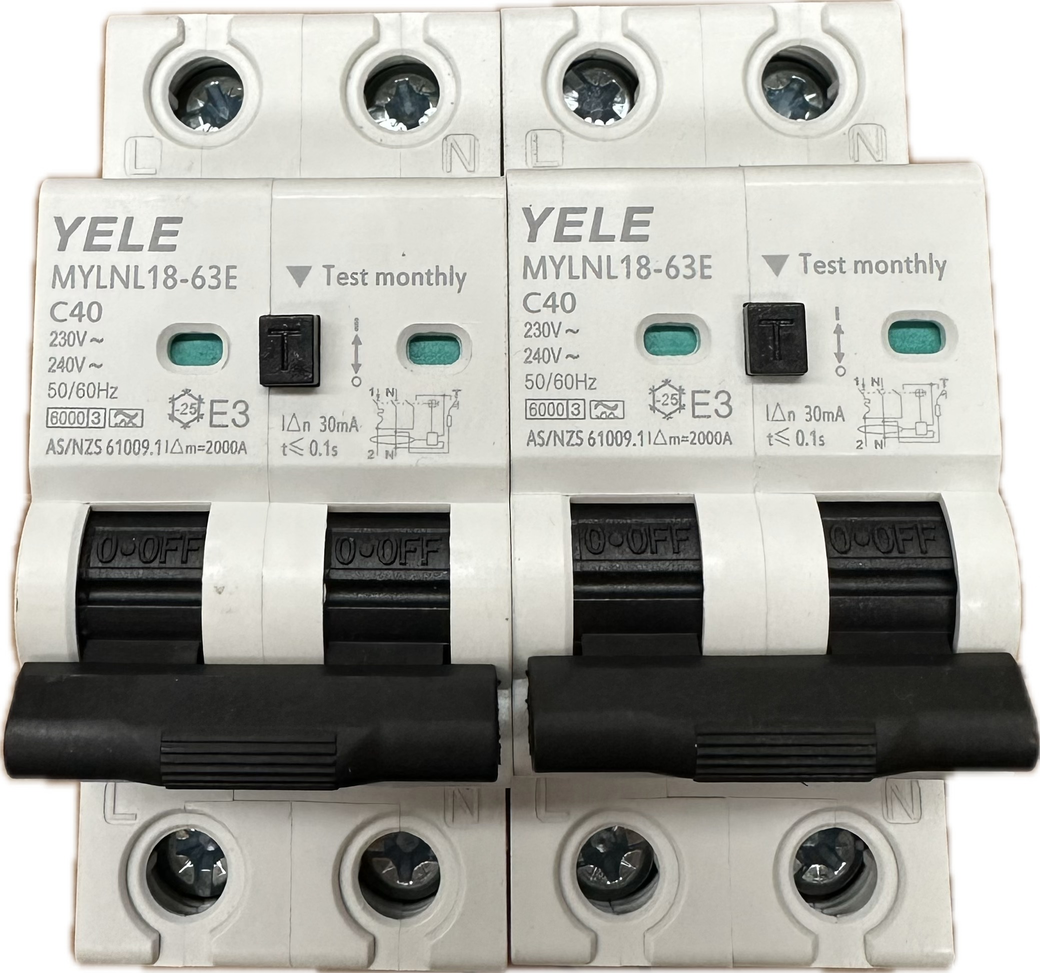 YELE RCBO 40A 1P+N