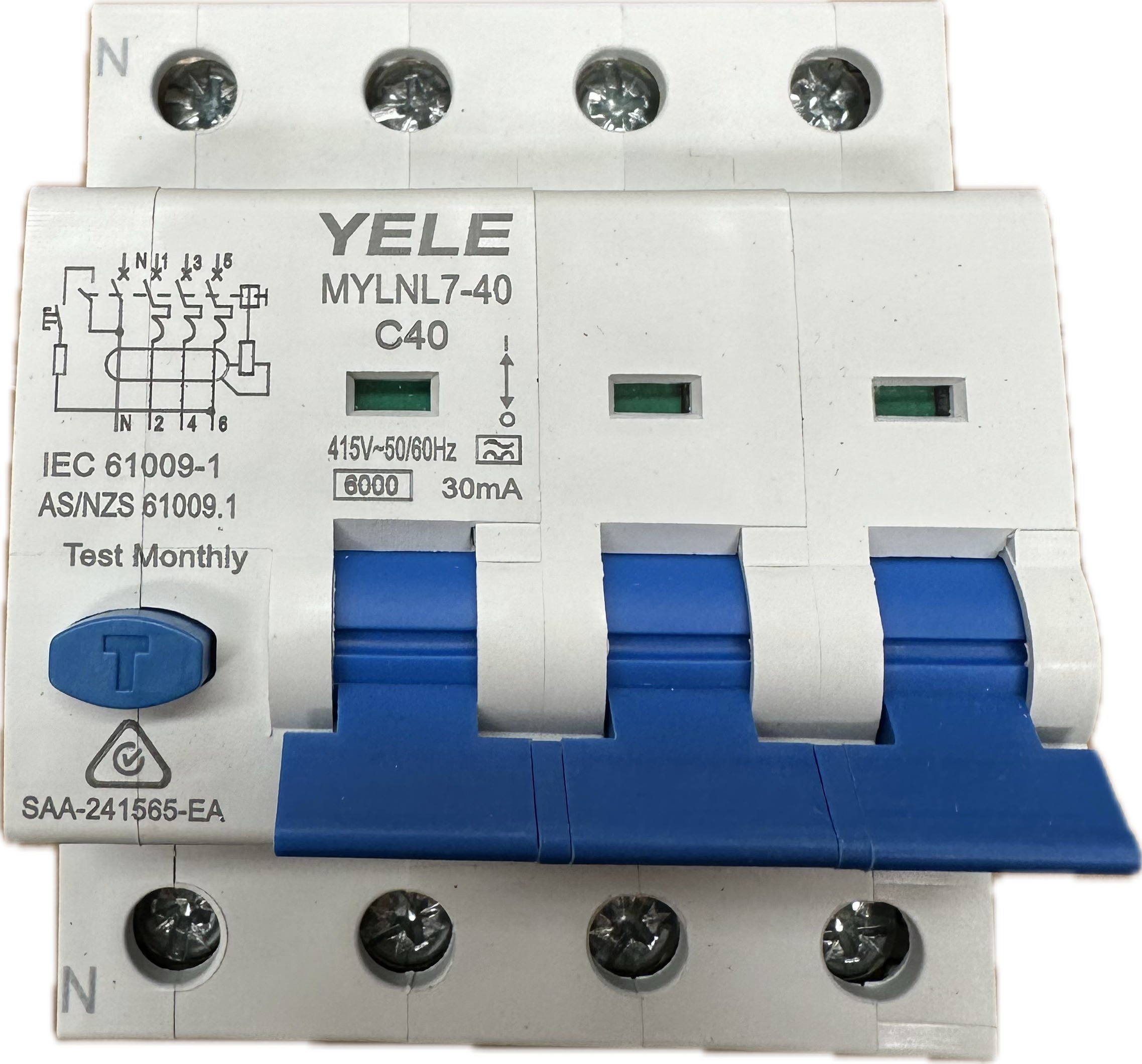 YELE RCBO 3P+N 40A