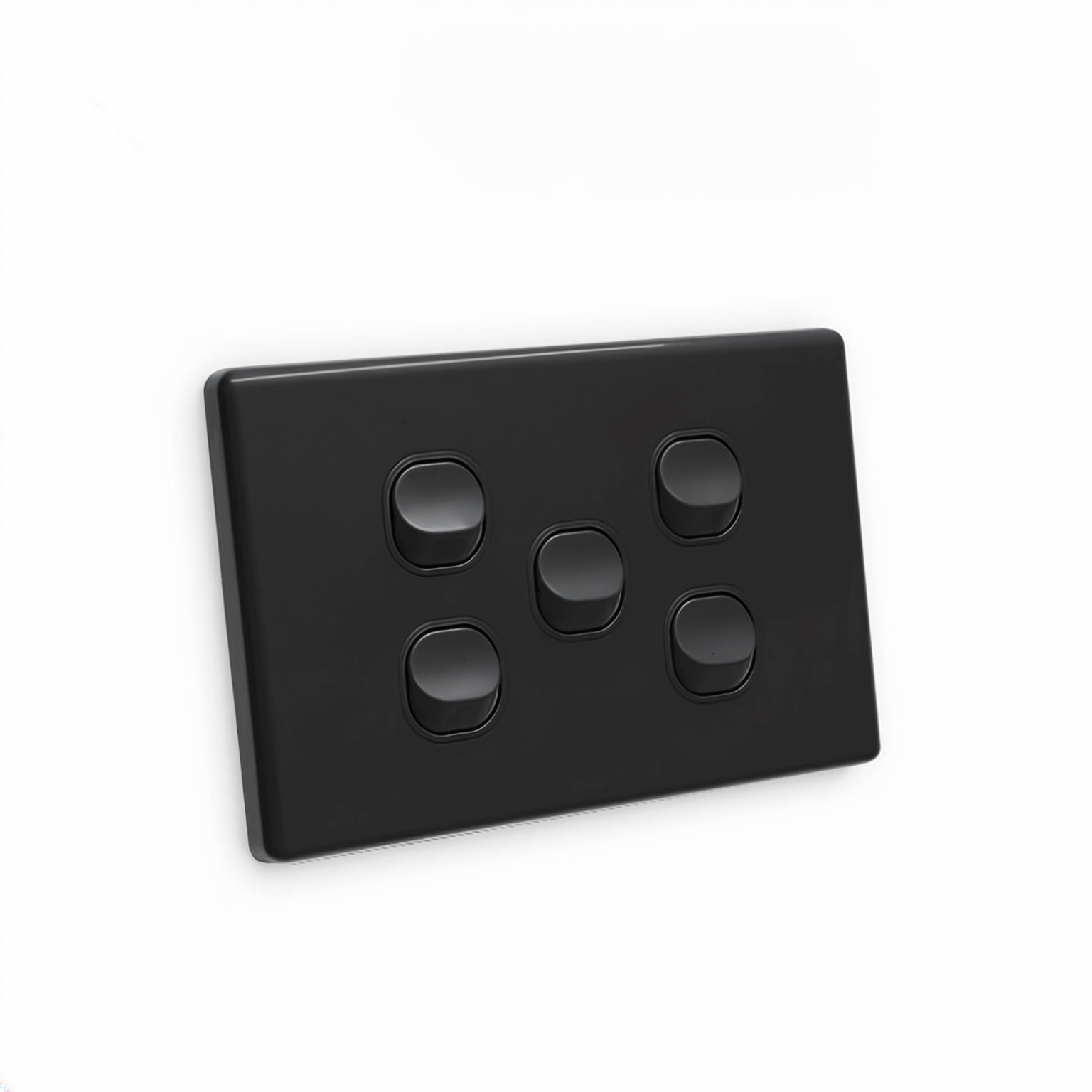 YELE Classic 5 Gang 2 Way Switch Black