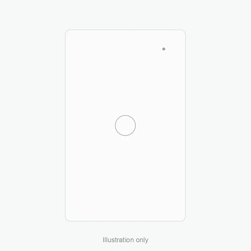 YELE Smart Touch Switch 1 Gang Live Only Wi-Fi White