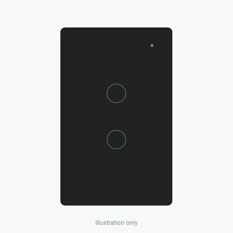 YELE Smart Touch Switch 2 Gang Live+Neutral Wi-Fi Black
