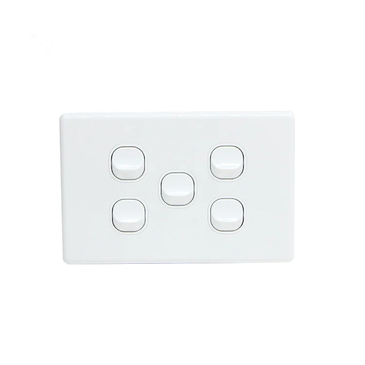 YELE Classic 5 Gang 2 Way Switch White