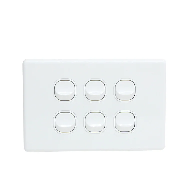 YELE Classic 6 Gang 2 Way Switch White
