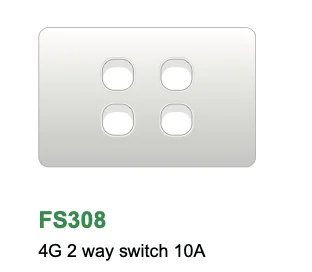 YELE Glass 4 Gang 2 Way Switch