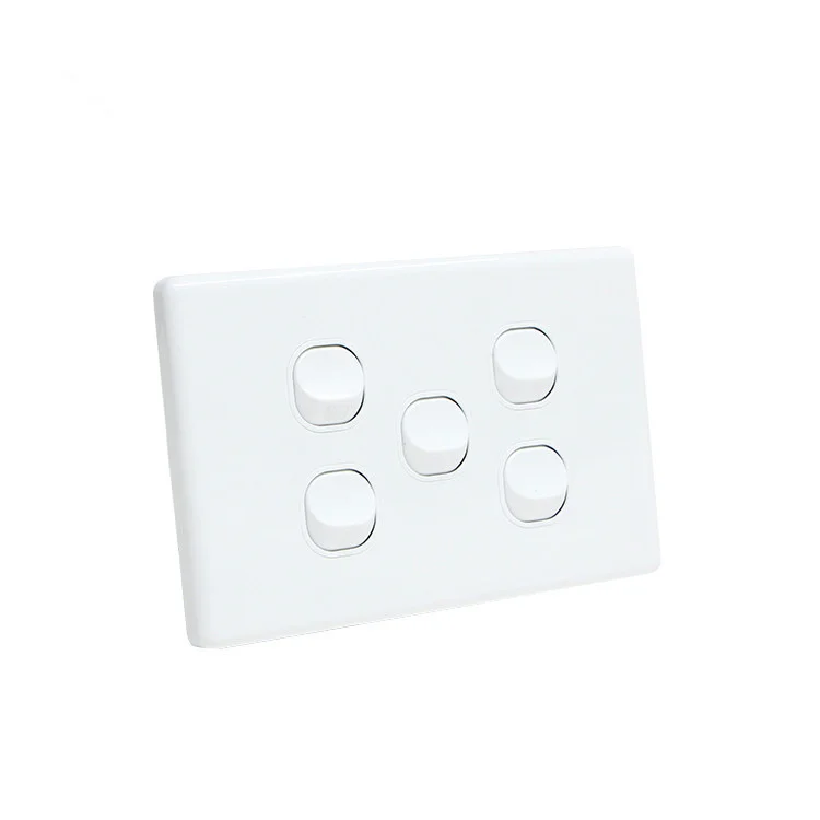 YELE Slim 5 Gang 2 Way Switch