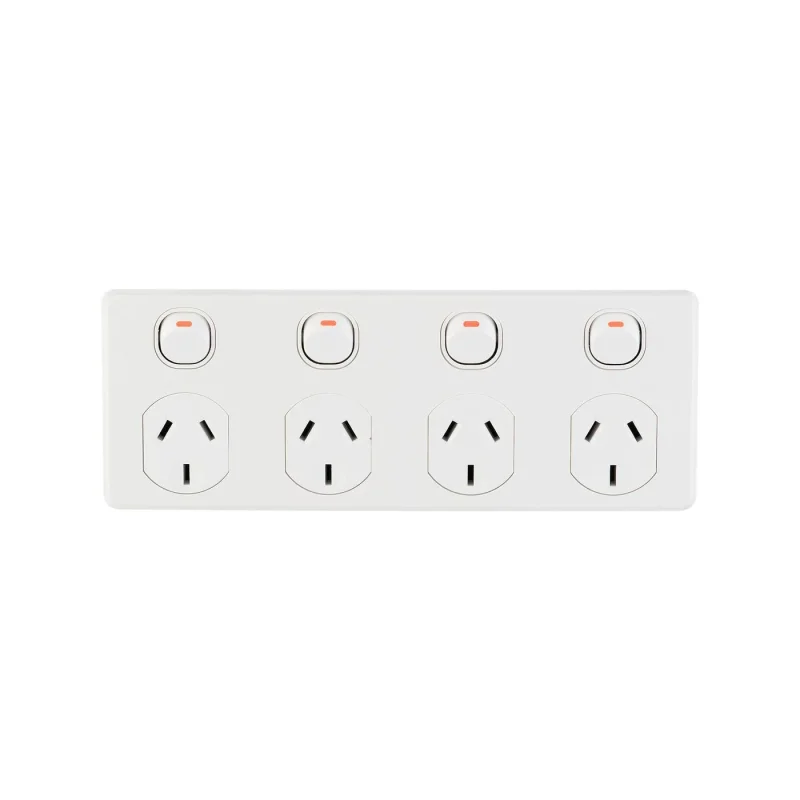 YELE 10 Amp 4 Gang CLASSIC Internal Powerpoint White