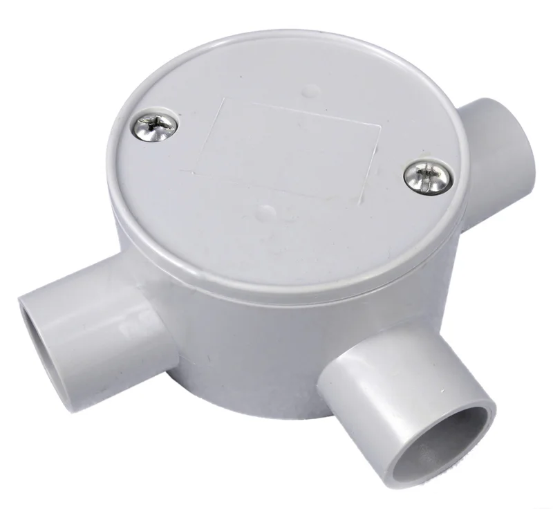 YELE 3 Way Shallow Round Junction Box 25mm